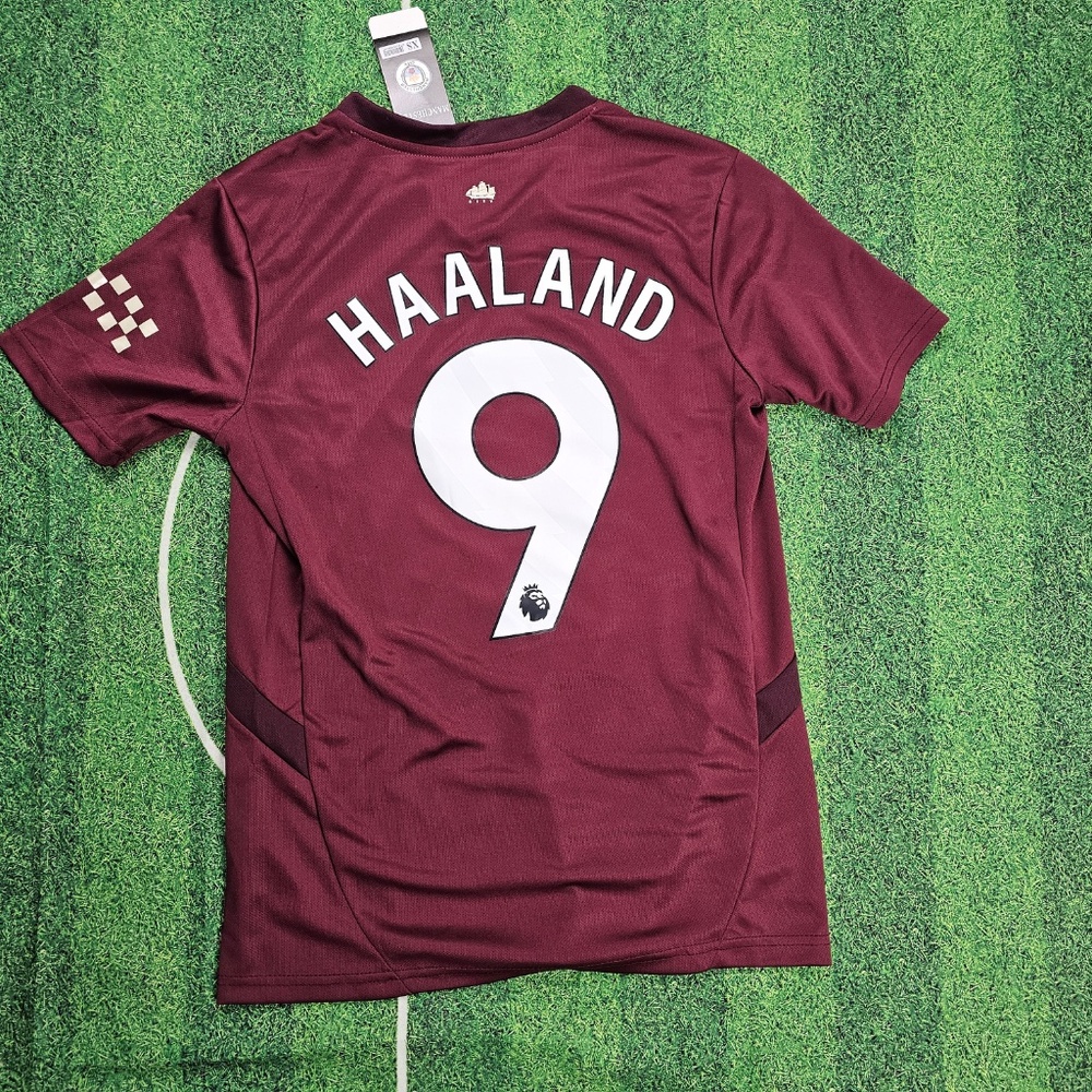 MANCHESTER CITY Mens Soccer Jersey Playera Male Football Shirt HAALAND #9 - Picture 3 of 4